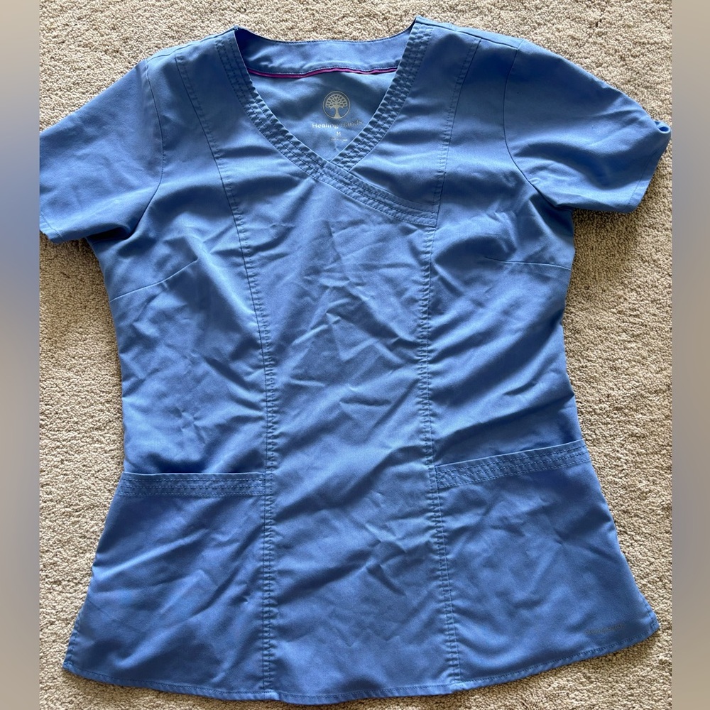 Healing Hands blue size medium scrub top